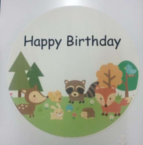 Woodland Forest Friends Edible Icing Image - Click Image to Close